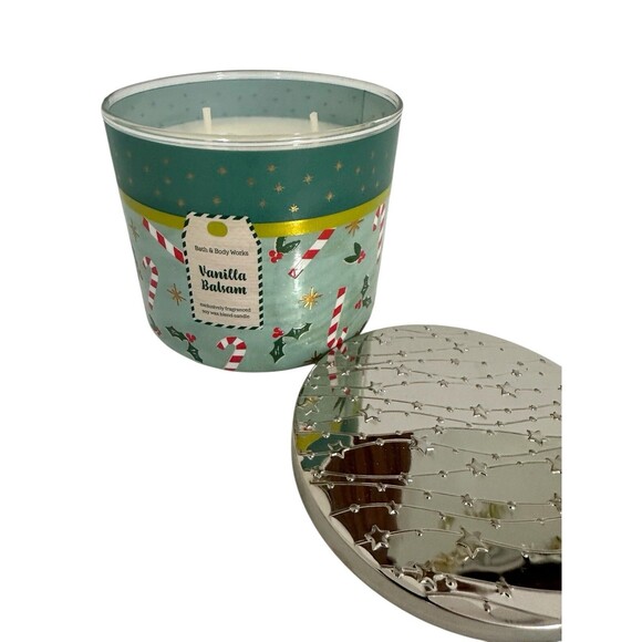 Bath & Body Works Vanilla Balsam Large 3-Wick Candle 14.5 Oz NEW - Picture 5 of 6